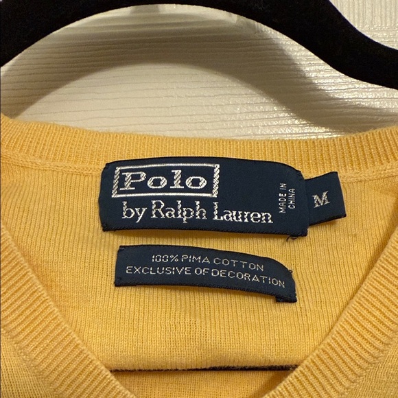 Polo by Ralph Lauren Men's V-Neck Sweater Vest in Yellow #93 - Picture 3 of 7